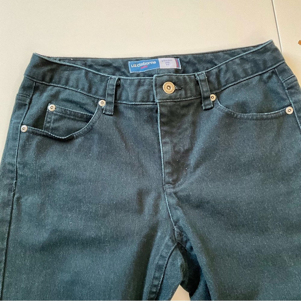 Vintage Liz Claiborne Straight Leg Black Jeans 6P - Picture 5 of 12